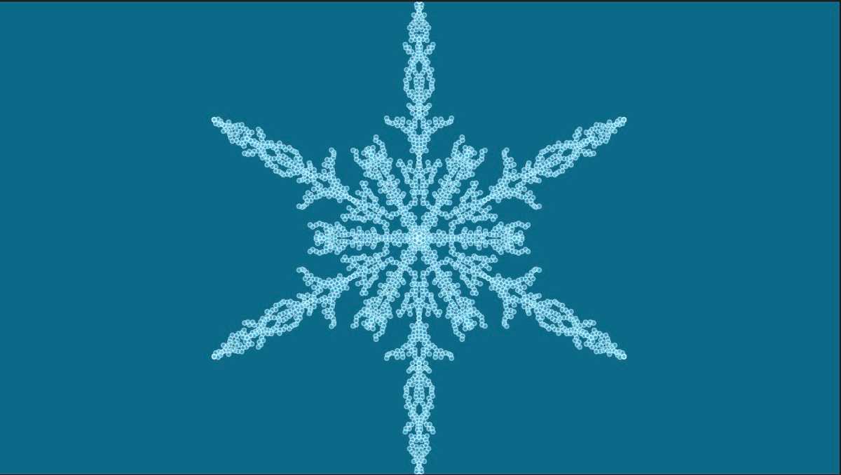 Brownian Tree Snowflake