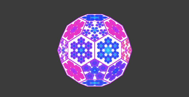 Buckyball with different sprites on each face