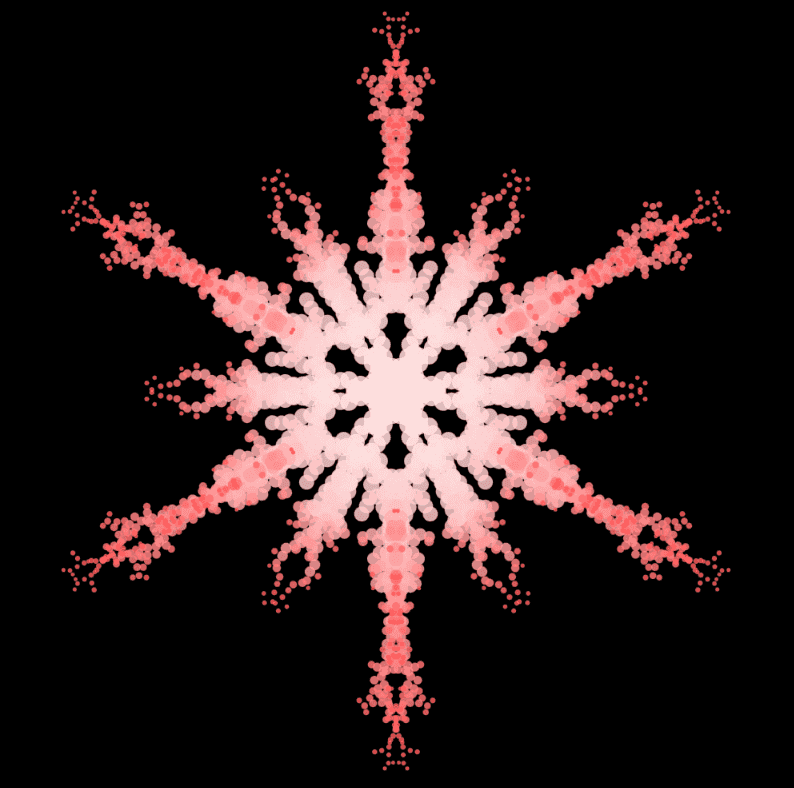 Customizable Brownian Snowflake Generator