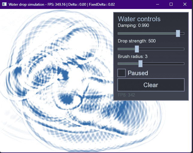 C# / SFML .NET Water ripple with a self made processing copy library
